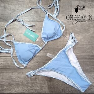 Tashehe Adjustable Triangle Bikini Swimsuit Size M